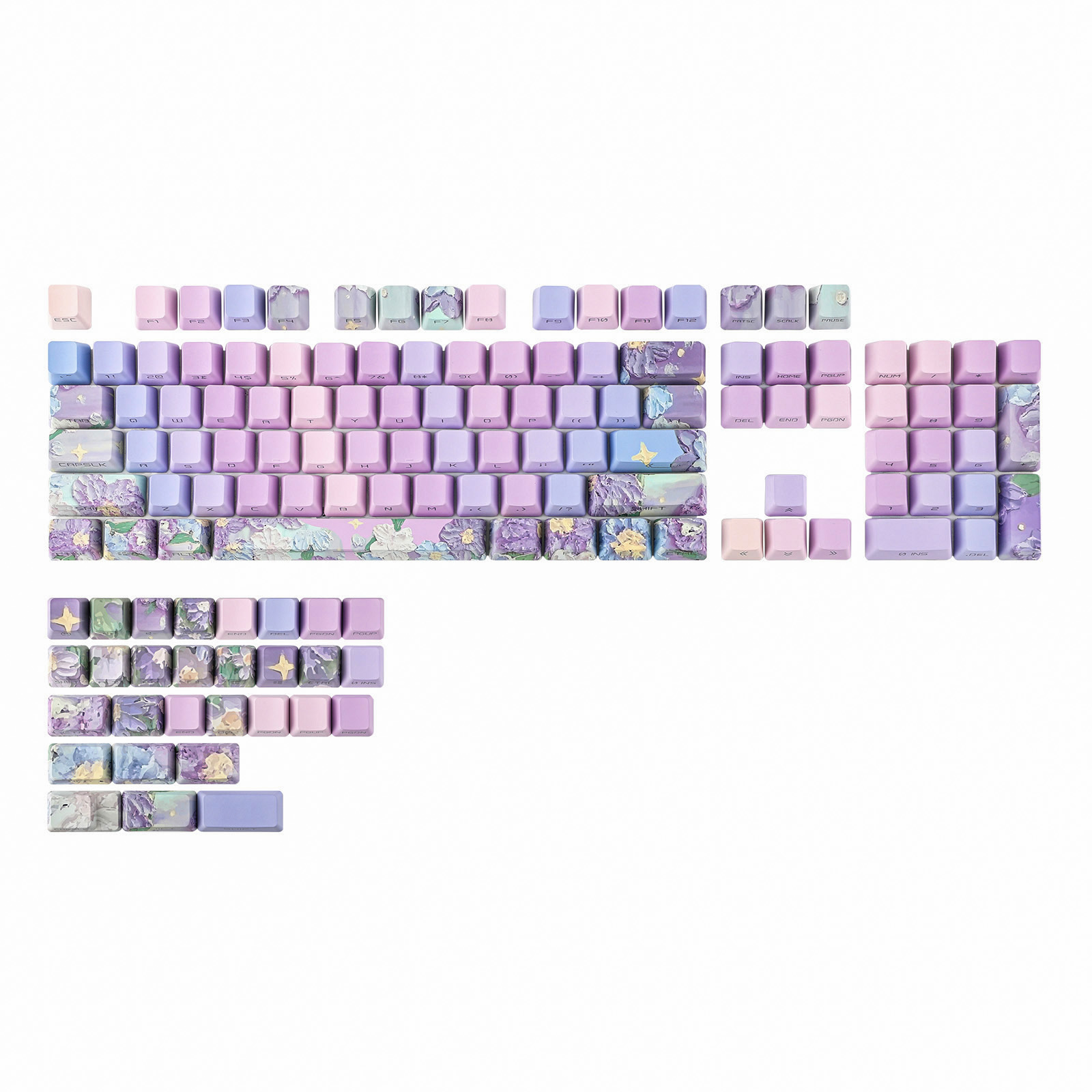 Gaming Accessories Aesthetic - KiiBOOM Violet Keycaps Set 133 Keys