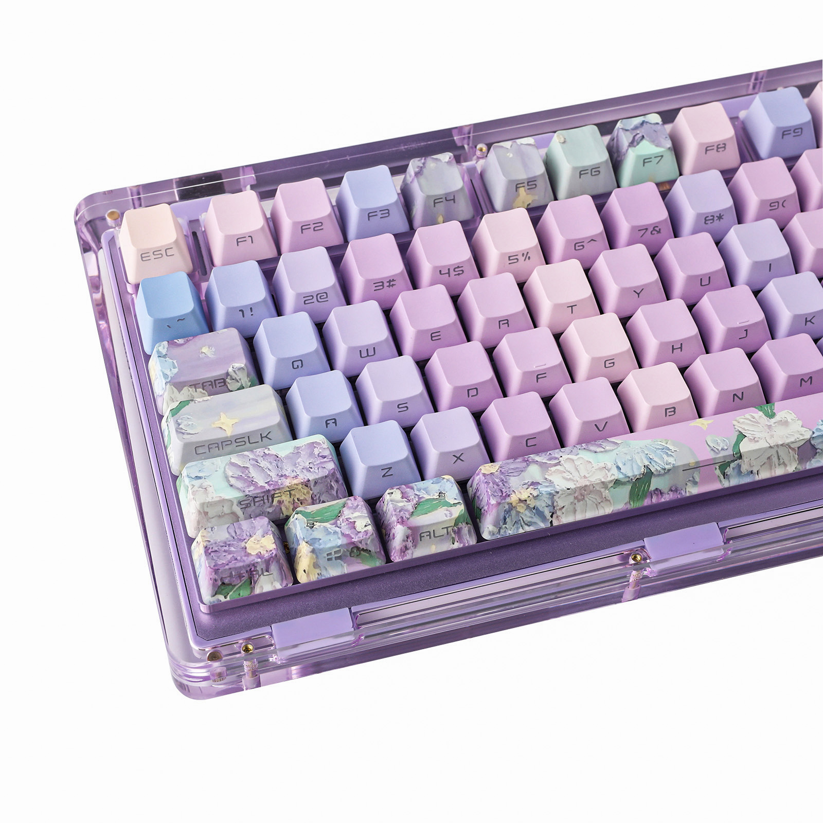 KiiBOOM Violet Keycaps Set 133 - Gaming Accessories Aesthetic 评论和价格