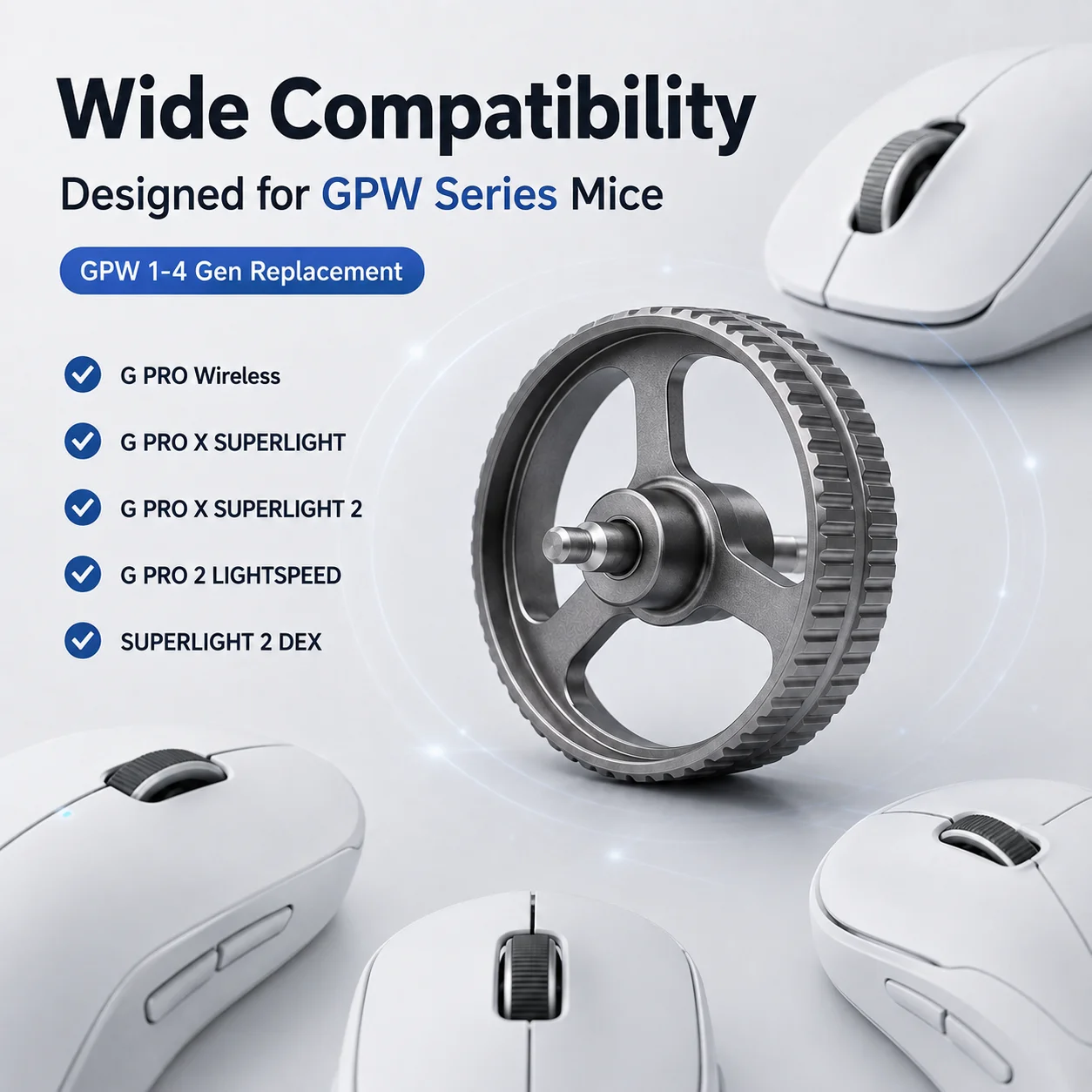 Aluminum Alloy Mouse Scroll Wh - Logitech Mouse G Pro X Superlight 评论和价格