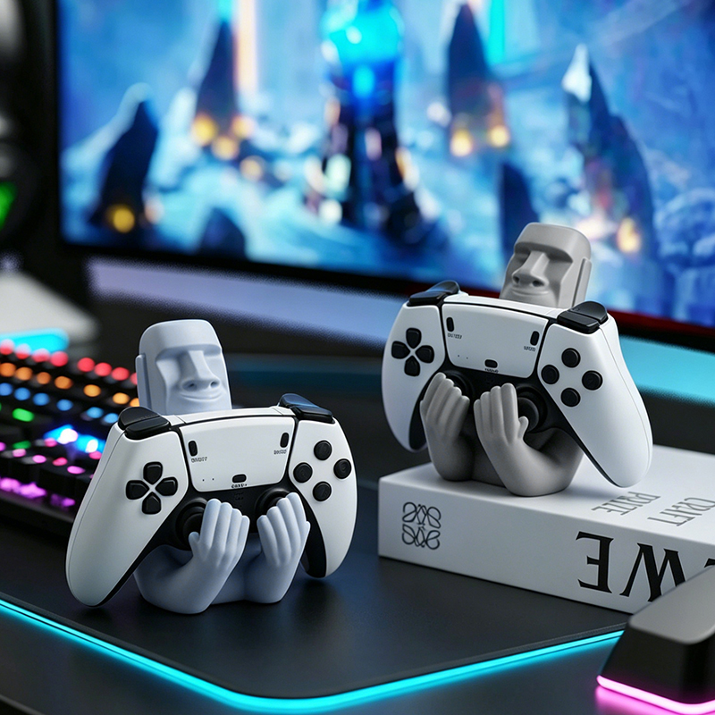 Funny Moai Stone Resin Gamepad - Gaming Accessories For Room 评论和价格