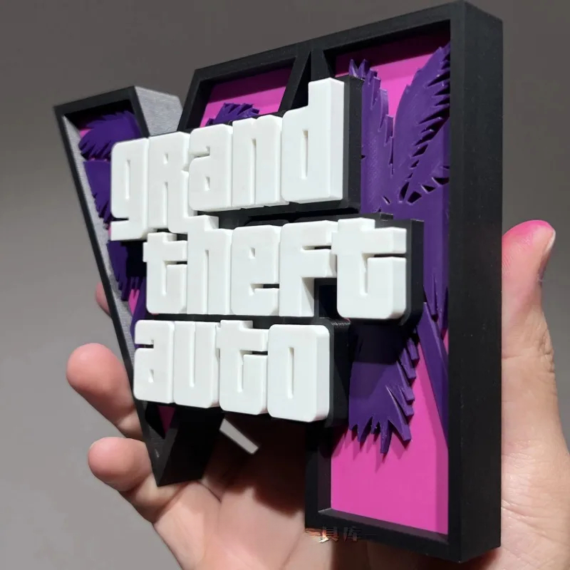 3d GTA 6 Grand Theft Auto Logo - Accessories For Your Gaming Room 评论和价格